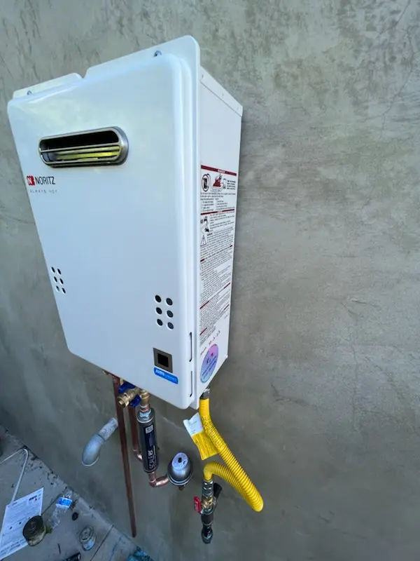 Tankless water heater installation for Morrow homes